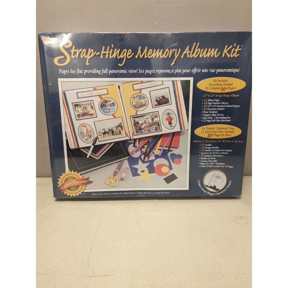 Strap-Hinge Memory Album Kit - 20+ Pages (New -sealed package)